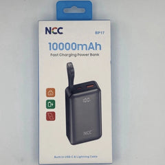 NCC 10000mAh Fast Charging Power Bank BP17 – 22.5W PD USB-C & Built-In iOS 8-Pin