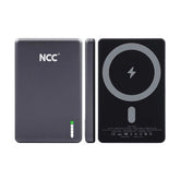 NCC 5000 mAh Ultra Thin Magnetic Power Bank 15W - Grey Color