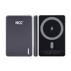 NCC 5000 mAh Ultra Thin Magnetic Power Bank 15W - Grey Color