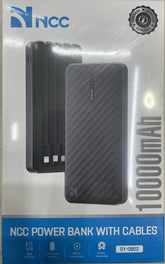 NCC Power Bank with Cables 10000mAh Portable Charger