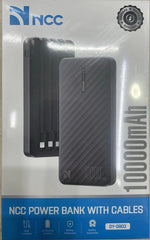 NCC Power Bank with Cables 10000mAh Portable Charger