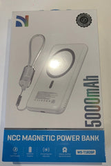 NCC Magnetic Power Bank 5000mah - White & Black Color Available