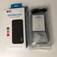 NCC 10000mAh 5V2A USB Power Bank Charger Battery Pack for Any Mobile - Black