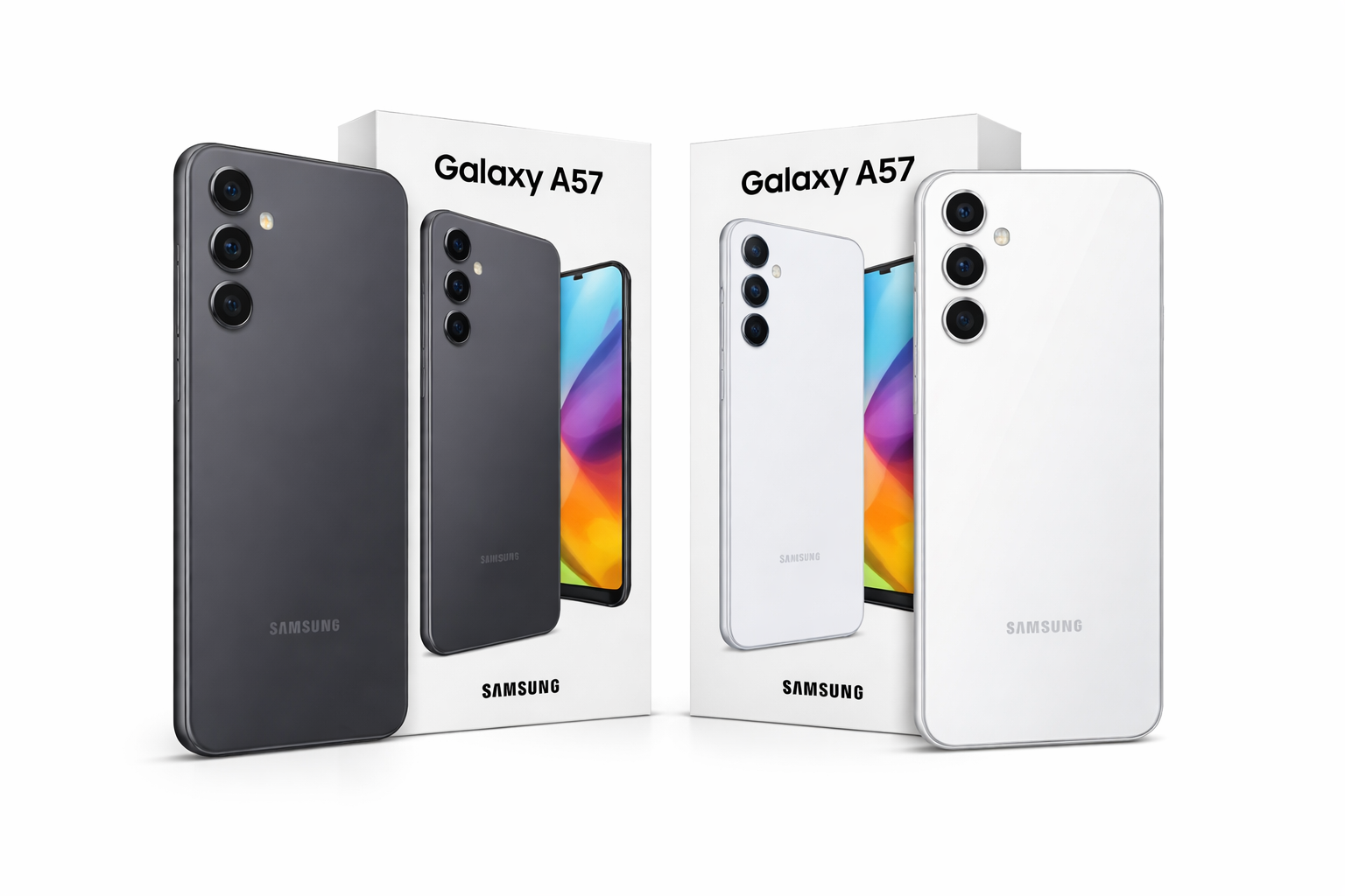 Brand New Sealed Samsung Galaxy A57 5G 128GB/256GB + 8GB - Grey & White