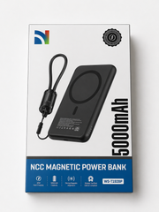NCC Magnetic Power Bank 5000mah - White & Black Color Available