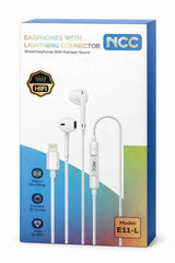 NCC Headphone With iPhone Connecter Wired New Earphones With Mic & Controls