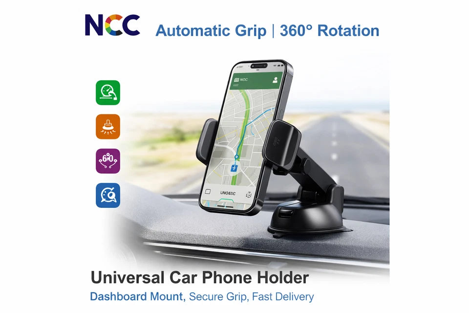 NCC CH12 Universal Mobile Phone Holder Dashboard Mount Fast Ship