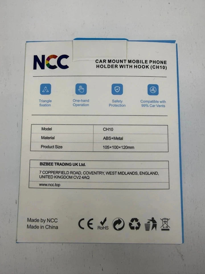 NCC CH10 Car Mount Mobile Phone Holder with Hook