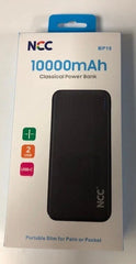 NCC 10000mAh 5V2A USB Power Bank Charger Battery Pack for Any Mobile - Black