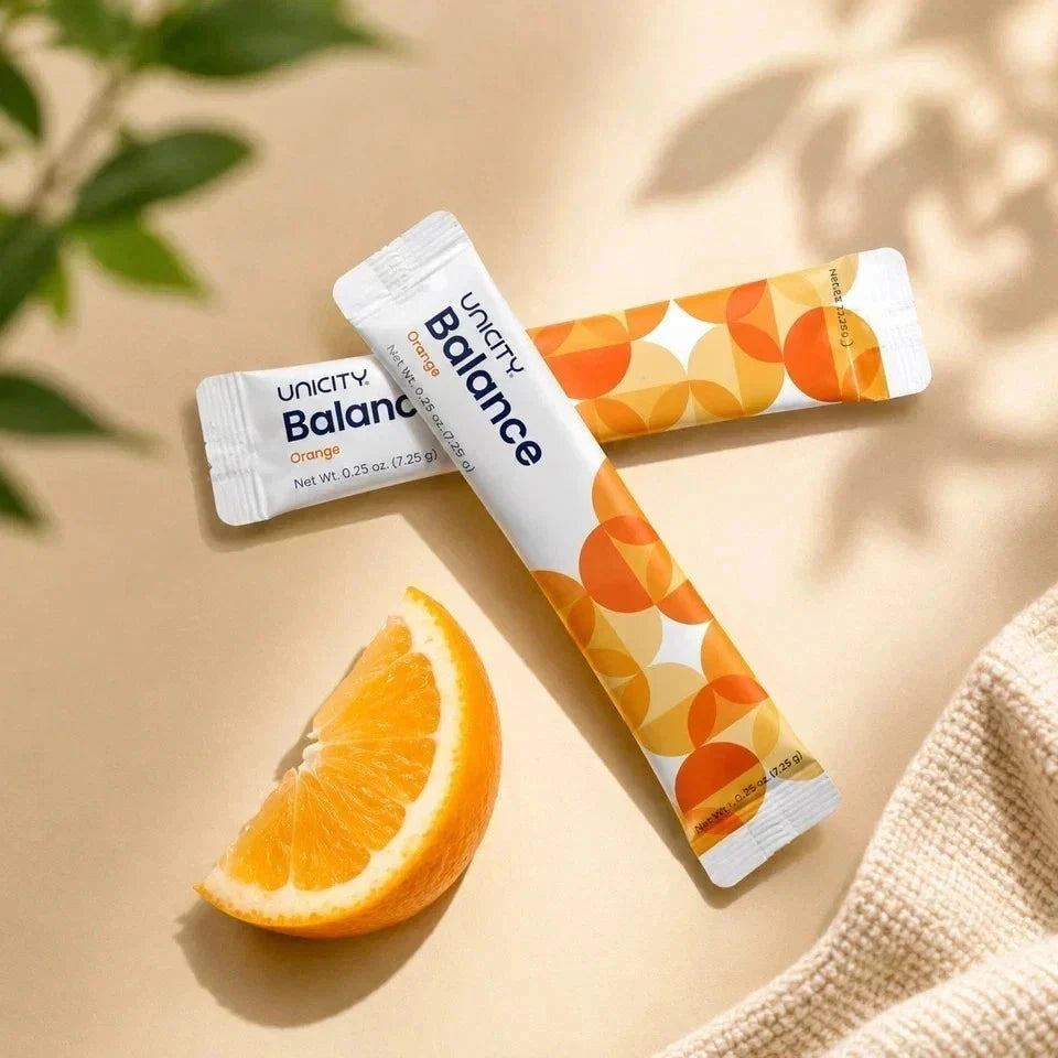 Unicity Balance Natural Orange Flavor Dietary Supplement Drink Mix – 30 Stick Packs
